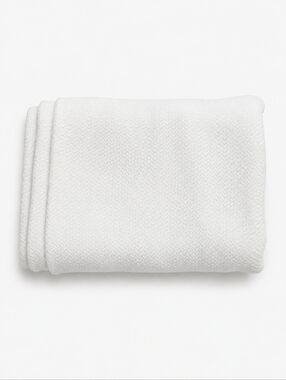 Pottery Barn Kids White Cotton Blanket Twin Textured Knit